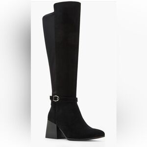 Blondo Twyla Waterproot Knee High Suede Boot boots block heel black sz 7 NWT NIB